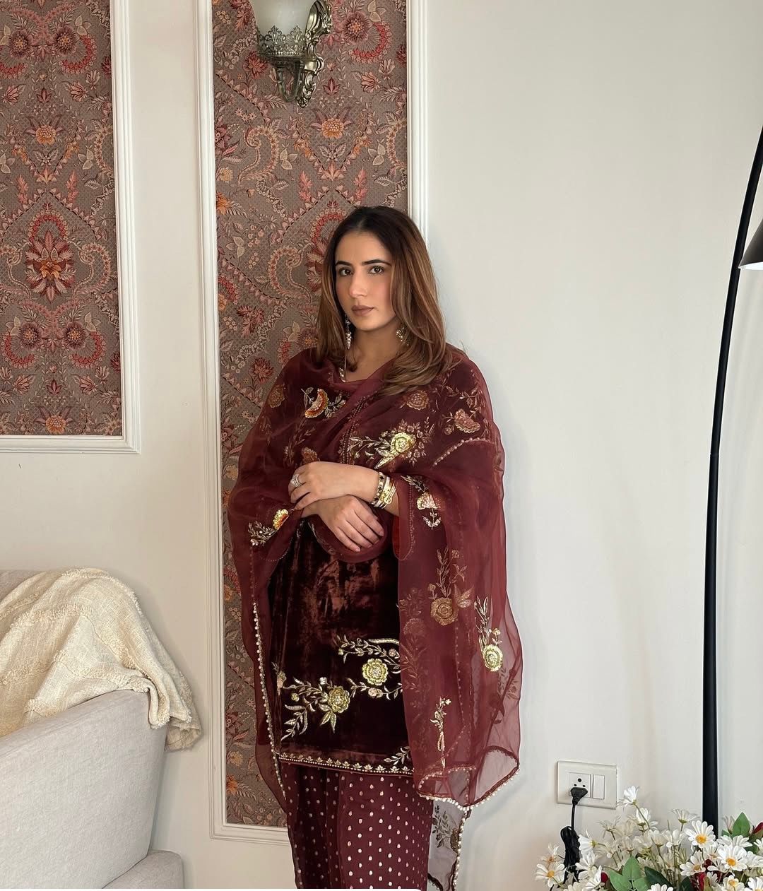 NSR 879 Mahendi Faux Georgette Salwar Suit with Embroidery Work. Available at ₹2399 only. Delivery 4-6 Working Days. Shop now. | Lehenga, Bollywood Lehenga, Creative Lehenga, Designer Lehenga, Embroidered Lehenga, Party Wear Lehenga