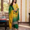 Green Chinoon Silk Embroidery Work Salwar Suit