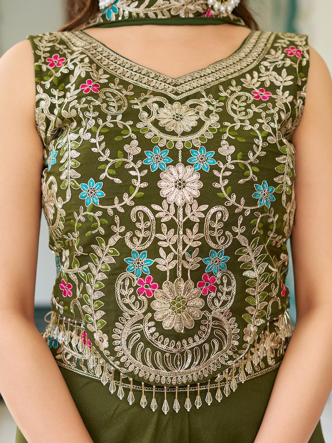 Ram 107 Mahendi in Color Star Georgette Embroidery Work Salwar Suit . Festive Deal ₹2099. Delivery 4-6 Working Days. Shop now. | Jump Suits, Salwar suit, Casual Suits, Creative suits, Designer Suits, Palazzo Suits, Party Wear Suits, Patiala Suits, Straight Suits