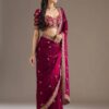 BT 434 Maroon Fandy Sattin Silk Saree with Zari Work. Wedding, Party, Festive, Events, Best Price ₹2049. Delivery 4-6 Working Days. Shop now. | Sarees, Bollywood Sarees, Creative Sarees, Designer Sarees, Embroidered Sarees, Ethnic Saree, Modern Digital sarees, Party Wear Sarees