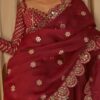 DF 3457 Maroon Color Georgette Sequence Original Mirror Work Saree Casual, Wedding, Festive, Events . Expected Delivery  4-6 Working Days @2099/- only                                                                                | Sarees, Bollywood Sarees, Creative Sarees, Designer Sarees, Embroidered Sarees, Ethnic Saree, Modern Digital sarees, Party Wear Sarees