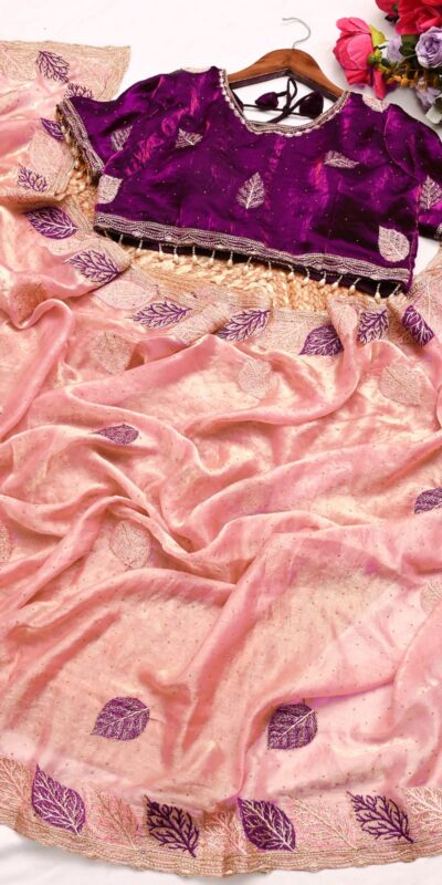 SC 1005 Peach in Soft fandy Silk Embroidery Work & Lace Work Saree . Available at ₹2499 only. Delivery 4-6 Working Days. Shop now. | Sarees, Bollywood Sarees, Creative Sarees, Designer Sarees, Embroidered Sarees, Ethnic Saree, Modern Digital sarees, Party Wear Sarees