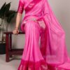 Pink Marsh Mello Zari Work Saree