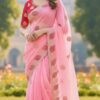 SC 1005 Pink in Soft fandy Silk Embroidery Work & Lace Work Saree . Available at ₹2499 only. Delivery 4-6 Working Days. Shop now. | Sarees, Bollywood Sarees, Creative Sarees, Designer Sarees, Embroidered Sarees, Ethnic Saree, Modern Digital sarees, Party Wear Sarees