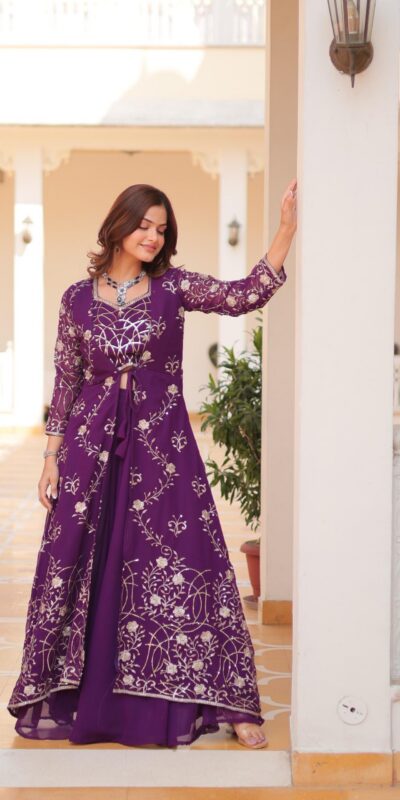Ram 073 Purple Color Fox Georgette Lehenga Choli with Embroidery Work. Festive Deal ₹2149. Delivery 4-6 Working Days. Shop now. | Lehenga, Bollywood Lehenga, Creative Lehenga, Designer Lehenga, Embroidered Lehenga, Party Wear Lehenga