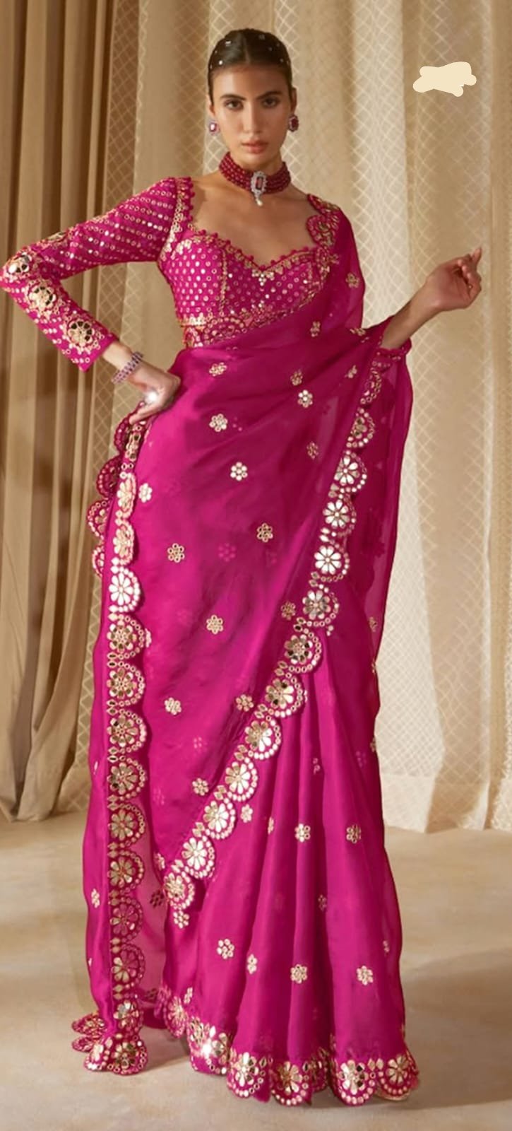 DF 3457 Rani Pink Color Georgette Sequence Original Mirror Work Saree Casual, Wedding, Festive, Events . Expected Delivery 4-6 Working Days @2099/- only | Sarees, Bollywood Sarees, Creative Sarees, Designer Sarees, Embroidered Sarees, Ethnic Saree, Modern Digital sarees, Party Wear Sarees