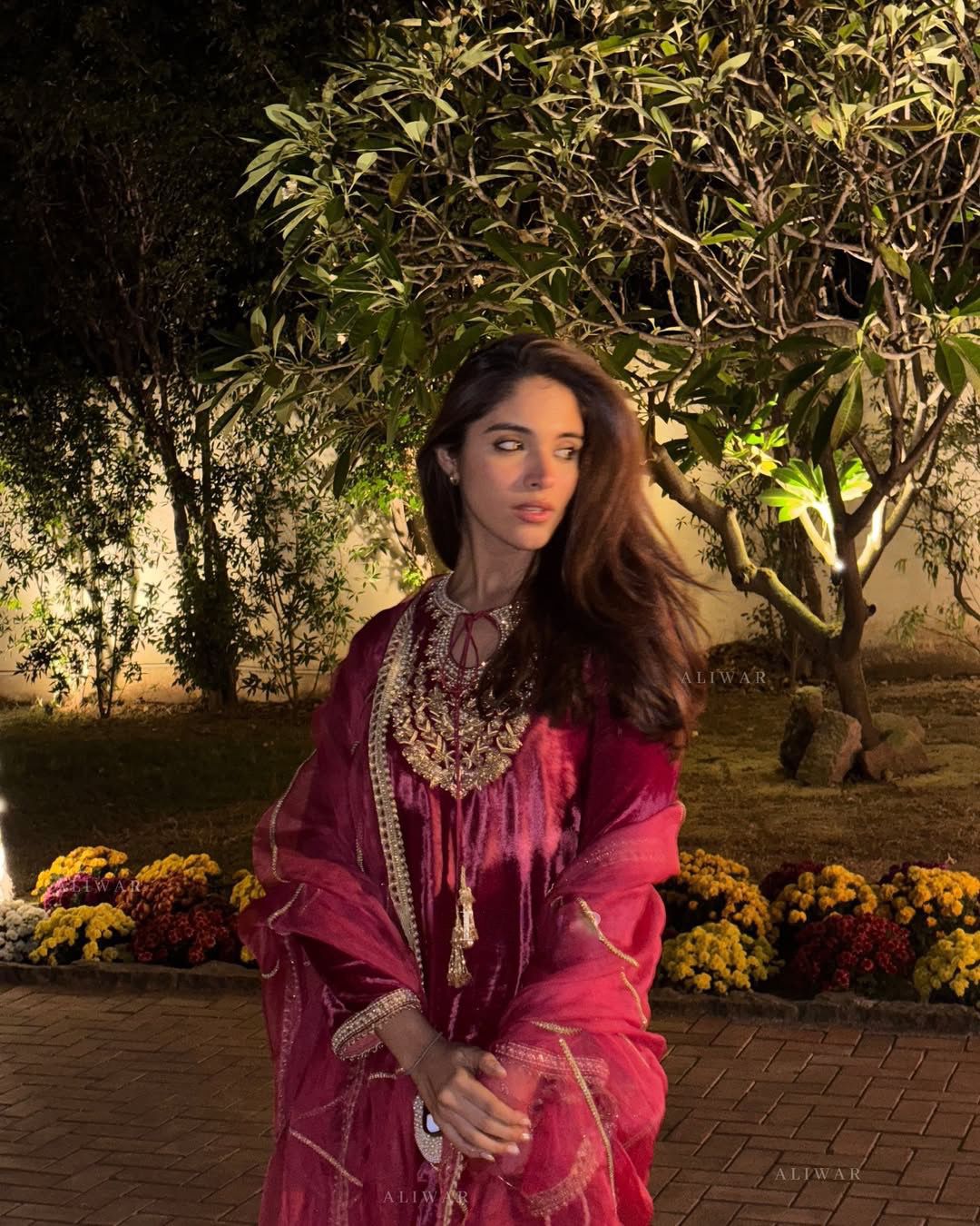 Red Organza Embroidery Work Salwar Suit - Image 4