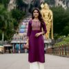 INLI Batu Caves Wine Rayon Kurti Perfect for Wedding, Party, Diwali, Anniversary, Family Gatherings – . Introductory Price ₹1499. Delivery 4-6 Workin | Kurti, Bollywood Kurti, Creative Kurtis, Designer Kurti, Party Wear Kurti, Selfie Kurti