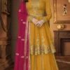 DS A 9125 Yellow Faux Georgette Salwar Suit with Embroidery Work. Special Price ₹2599. Delivery 4-6 Working Days. Shop now. | Jump Suits, Tops & Bottoms, Track Suits, Salwar suit, Casual Suits, Creative suits, Designer Suits, Palazzo Suits, Party Wear Suits, Patiala Suits, Straight Suits, Trendy Wear