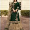 Green Georgette Embroidery Stone Work Lehenga Choli