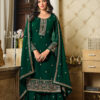 Green Georgette Embroidery Sequence Sharara Suit