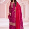 Pink Vichitra Zari Embroidery Work Salwar Suit