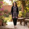 Black Rayon With Embroidery Work Kurti