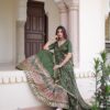 Green Vichitra Silk With Embroider Lehenga Choli