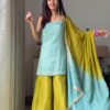Sky Blue Chinon Silk Sequence Work Salwar Suit
