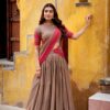 Chiku Chanderi Embroidery Work Lehenga Choli