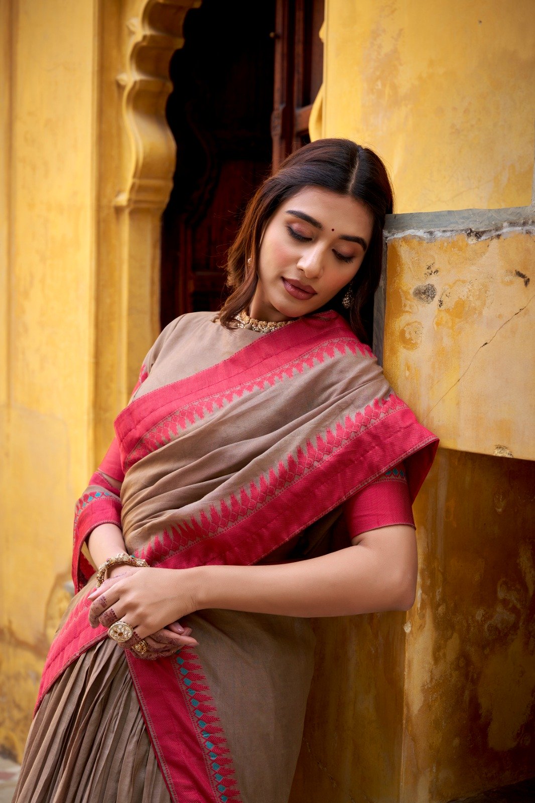 Chiku Chanderi Embroidery Work Lehenga Choli - Image 4