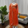 Orange Fendy Silk Lace Work Salwar Suit
