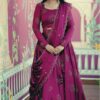 Wine Chinon Sequence Work Lehenga Choli