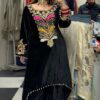 Black Velvet Sequence Patch Work Salwar Suit