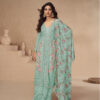 Sea Green Vichitra Sequence Work Salwar Suit