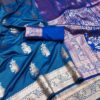 Blue Banarasi Silk Zari Lace Work All Over Saree