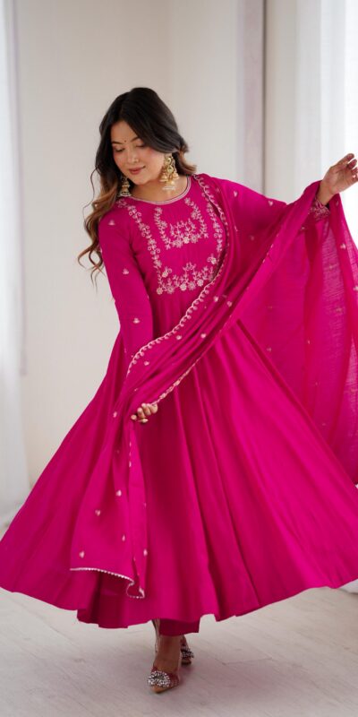 KB 289 Dark Pink with Bead Work & Embroidery Work Roman Chanderi Silk Salwar Suit . Special Price ₹2399. Delivery 4-6 Working Days. Shop now. | Casual Suits, Jump Suits, Tops & Bottoms, Track Suits, Salwar suit, Creative suits, Designer Suits, Palazzo Suits, Party Wear Suits, Patiala Suits, Straight Suits, Trendy Wear