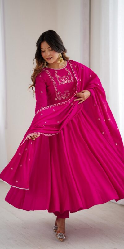 KB 289 Dark Pink with Bead Work & Embroidery Work Roman Chanderi Silk Salwar Suit . Special Price ₹2399. Delivery 4-6 Working Days. Shop now. | Casual Suits, Jump Suits, Tops & Bottoms, Track Suits, Salwar suit, Creative suits, Designer Suits, Palazzo Suits, Party Wear Suits, Patiala Suits, Straight Suits, Trendy Wear