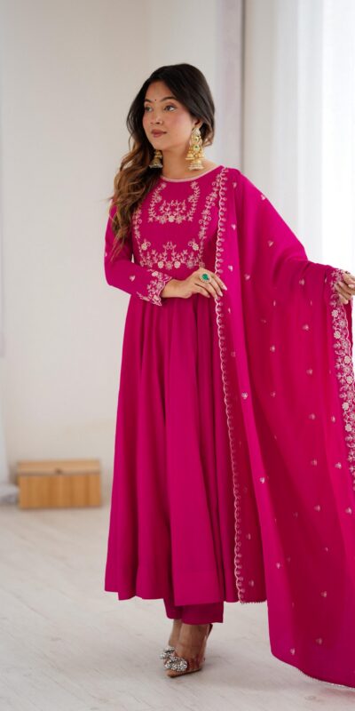 KB 289 Dark Pink with Bead Work & Embroidery Work Roman Chanderi Silk Salwar Suit . Special Price ₹2399. Delivery 4-6 Working Days. Shop now. | Casual Suits, Jump Suits, Tops & Bottoms, Track Suits, Salwar suit, Creative suits, Designer Suits, Palazzo Suits, Party Wear Suits, Patiala Suits, Straight Suits, Trendy Wear