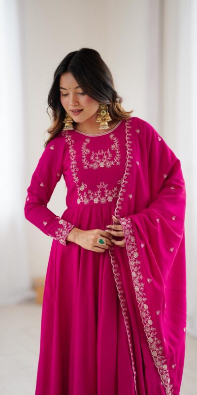 KB 289 Dark Pink with Bead Work & Embroidery Work Roman Chanderi Silk Salwar Suit . Special Price ₹2399. Delivery 4-6 Working Days. Shop now. | Casual Suits, Jump Suits, Tops & Bottoms, Track Suits, Salwar suit, Creative suits, Designer Suits, Palazzo Suits, Party Wear Suits, Patiala Suits, Straight Suits, Trendy Wear