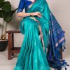 Firozi Jacquard Weaving Saree