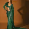 DF 3465 Green Faux Georgette Saree with Embroidery Work & Mirror Work. Affordable Price ₹2099. Delivery 4-6 Working Days. Shop now. | Sarees, Bollywood Sarees, Creative Sarees, Designer Sarees, Embroidered Sarees, Ethnic Saree, Modern Digital sarees, Party Wear Sarees