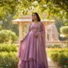 Lavender Vichitra Silk Zari Embroidery Work Salwar Suit