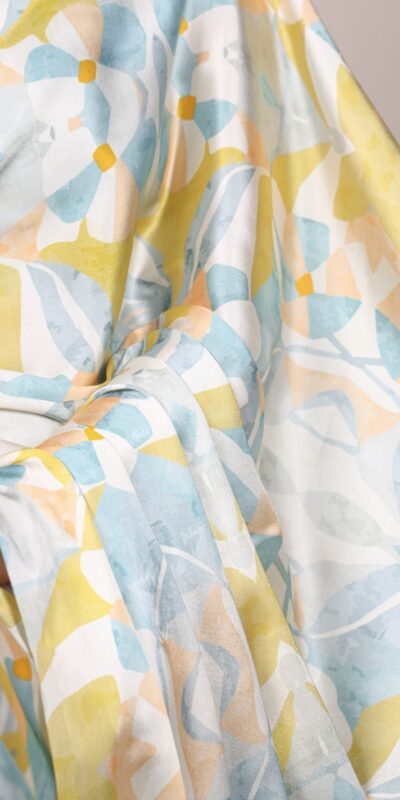 YNF 7054 Light Yellow Color Satin Silk Floral Printed Saree Casual, Wedding, Festive, Events . Expected Delivery  4-6 Working Days @1549/- only                                                                                | Sarees, Bollywood Sarees, Creative Sarees, Designer Sarees, Embroidered Sarees, Ethnic Saree, Modern Digital sarees, Party Wear Sarees