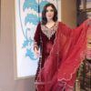Maroon Velvet Embroidery Work Salwar Suit