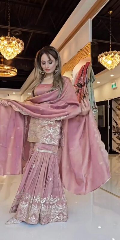 SSR 511 Onion Color Chinon Silk Sequence Work Salwar Suit Casual, Wedding, Festive, Events . Expected Delivery 4-6 Working Days @2099/- only | Jump Suits, Salwar suit, Casual Suits, Creative suits, Designer Suits, Palazzo Suits, Party Wear Suits, Patiala Suits, Straight Suits