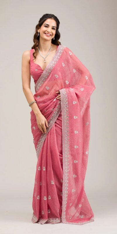 BT 439 Peach Crunchy Ciffon Saree Perfect for Wedding, Party, Bridal Wear, Raksha Bandhan, Festival Celebrations – . Special Price ₹1899. Delivery 4-6 | Sarees, Bollywood Sarees, Creative Sarees, Designer Sarees, Embroidered Sarees, Ethnic Saree, Modern Digital sarees, Party Wear Sarees
