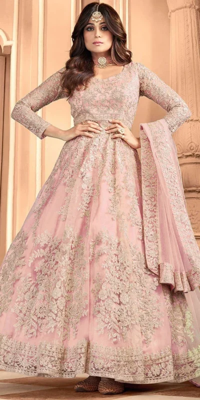 FC 8356 Pink in Color Heavy Net Embroidery Work Salwar Suit . Wedding, Party, Festive, Events, Special Price ₹3199. Delivery 4-6 Working Days. Shop now. | Casual Suits, Jump Suits, Tops & Bottoms, Track Suits, Salwar suit, Creative suits, Designer Suits, Palazzo Suits, Party Wear Suits, Patiala Suits, Straight Suits, Trendy Wear