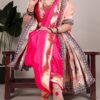 Pink Jacquard Printed Zari Saree
