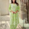 Pista Rayon Wid Lakhnavi  Style Work Kurti