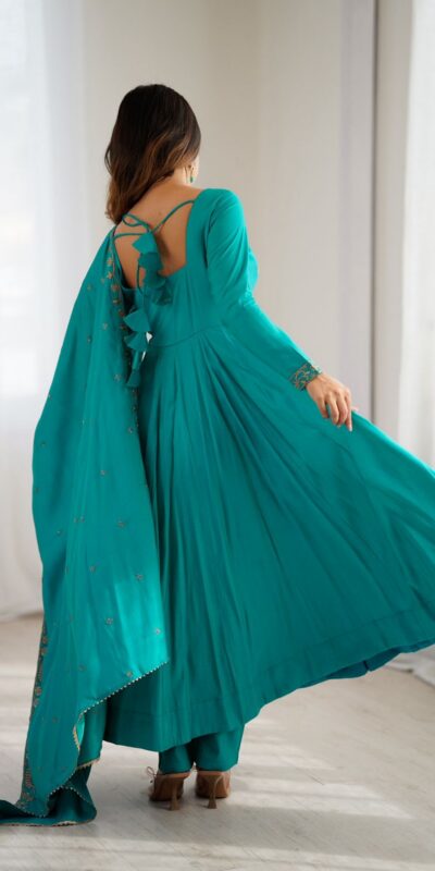 KB 288 Rama in Roman Shimmer Chanderi Silk Embroidery Work & Bead Work Salwar Suit . Grab it for ₹2399. Delivery 4-6 Working Days. Shop now. | Casual Suits, Jump Suits, Tops & Bottoms, Track Suits, Salwar suit, Creative suits, Designer Suits, Palazzo Suits, Party Wear Suits, Patiala Suits, Straight Suits, Trendy Wear