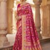 Red Banarasi Silk Zari Work All Over Saree