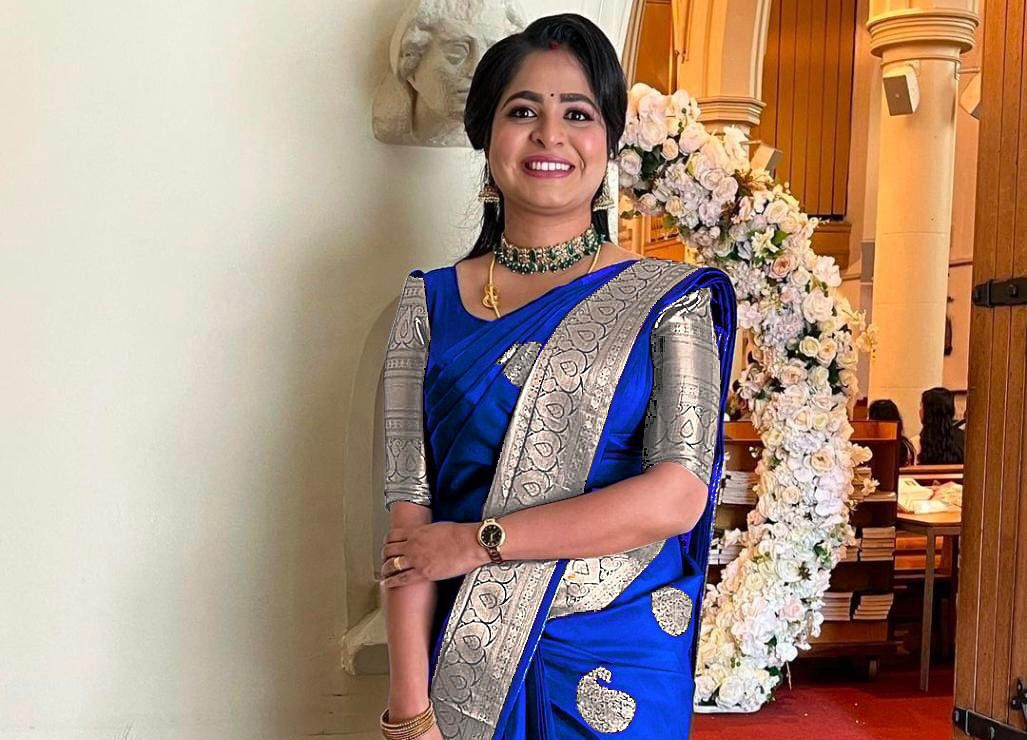 Royal Blue Soft Lichi Silk Jacquard Work All Over Saree - Image 2