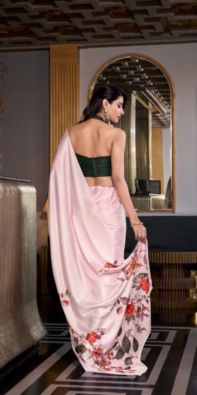 YNF 7026 White Color Satin Silk Printed Saree Casual, Wedding, Festive, Events . Expected Delivery  4-6 Working Days @1599/- only                                                                                                                                           | Sarees, Bollywood Sarees, Creative Sarees, Designer Sarees, Embroidered Sarees, Ethnic Saree, Modern Digital sarees, Party Wear Sarees