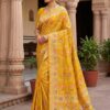 Yellow Banarasi Silk Zari Work All Over Saree