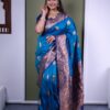MB 22 Blue Soft Paithani Silk Saree with Zari Work & Lace Work. Affordable Price ₹2399. Delivery 4-6 Working Days. Shop now. | Sarees, Bollywood Sarees, Creative Sarees, Designer Sarees, Embroidered Sarees, Ethnic Saree, Modern Digital sarees, Party Wear Sarees