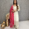 KD 1521 White Faux Georgette Salwar Suit Perfect for Wedding, Party, Pooja, Reception, Engagement – . Introductory Price ₹2099. Delivery 4-6 Working D | Jump Suits, Salwar suit, Casual Suits, Creative suits, Designer Suits, Palazzo Suits, Party Wear Suits, Patiala Suits, Straight Suits