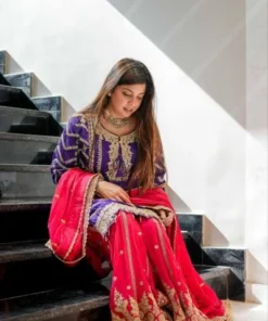 ZS 7001 Purple Chinon Silk Salwar Suit with Embroidery Work & Lace Work. Affordable Price ₹2499. Delivery 4-6 Working Days. Shop now. | Jump Suits, Salwar suit, Casual Suits, Creative suits, Designer Suits, Palazzo Suits, Party Wear Suits, Patiala Suits, Straight Suits