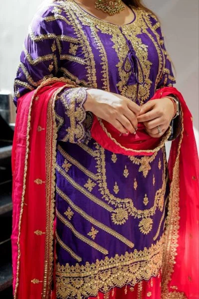 ZS 7001 Purple Chinon Silk Salwar Suit with Embroidery Work & Lace Work. Affordable Price ₹2499. Delivery 4-6 Working Days. Shop now. | Jump Suits, Salwar suit, Casual Suits, Creative suits, Designer Suits, Palazzo Suits, Party Wear Suits, Patiala Suits, Straight Suits