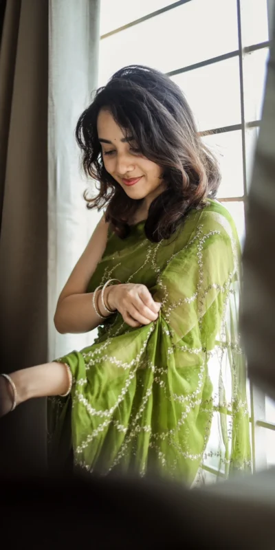 MS 505 Green Viscose Satin Saree with Sequins Work & Embroidery Work. Special Price ₹1599. Delivery 4-6 Working Days. Shop now. | Designer Sarees, Sarees, Bollywood Sarees, Creative Sarees, Embroidered Sarees, Ethnic Saree, Modern Digital sarees, Party Wear Sarees